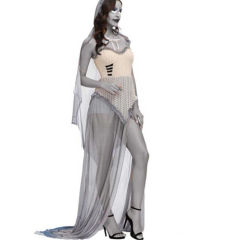 Halloween American Anime Theme Costume Emily Corpse Bride Dress