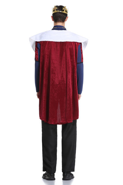 Retro Court Costume For Men Medieval King Robes Carnival Emperor Cosplay Uniform