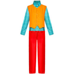 Mardi Gras Men Suits Carnival Clown Theme Costume Joker Cosplay Uniform