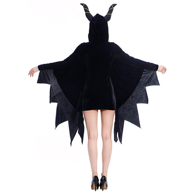Maleficent Cosplay Costume Devils Vampires Halloween Fancy Dress PQ1708