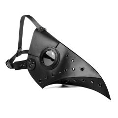 Halloween Costume Props Leather Plague Doctor Headgear PU Medieval Masquerade Mask