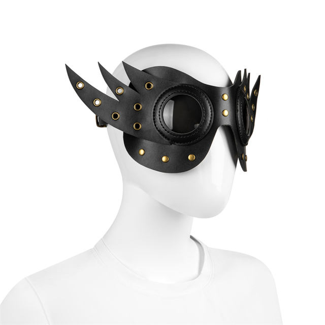 PU Leather Steampunk Mask Mardi Gras Props Halloween Medieval Cosplay Props