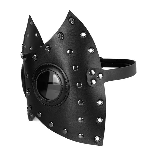 PU Leather Steampunk Mask Mardi Gras Props Halloween Medieval Costume Accessories