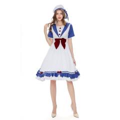 Halloween Lolita Fancy Dresses Carnival Navy Outfits Female Sailor Cosplay Theme Costume