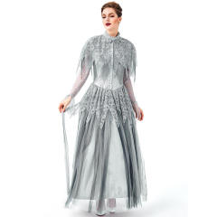 Britain Ghost Bride Costume Gothic Carnival Cosplay Witches Outfits