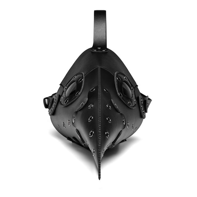 Plague Doctor Face Guard PU Leather Halloween Headgear Medieval Costume Accessories