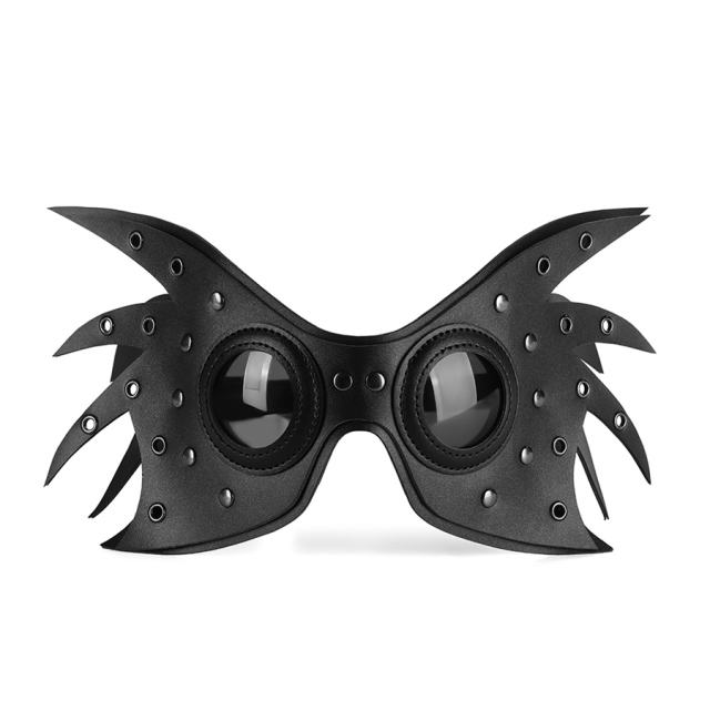 PU Leather Steampunk Mask Mardi Gras Props Halloween Medieval Mask