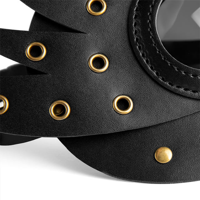 PU Leather Steampunk Mask Mardi Gras Props Halloween Medieval Cosplay Props