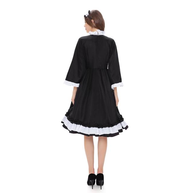 Carnival Japaness Maid Fancy Dress Halloween Outfits Female Nun Cosplay Theme Costume