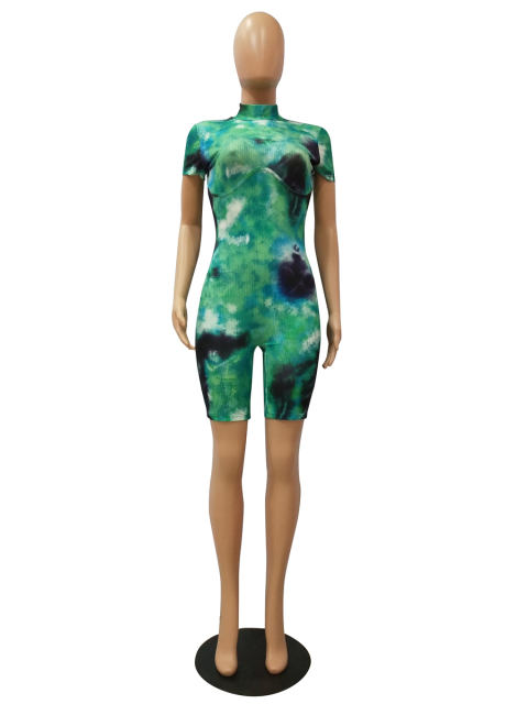 Women Sexy Floral Print Jumpsuit Night Club American Streetwear