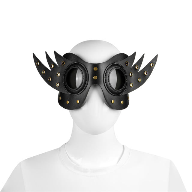 PU Leather Steampunk Mask Mardi Gras Props Halloween Medieval Cosplay Props