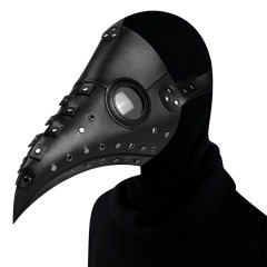 Doctor Costume Props Scary Leather Plague Bird Headgear PU Medieval Mardi Gras Mask