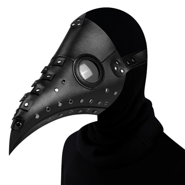 Doctor Costume Props Scary Leather Plague Bird Headgear PU Medieval Mardi Gras Mask