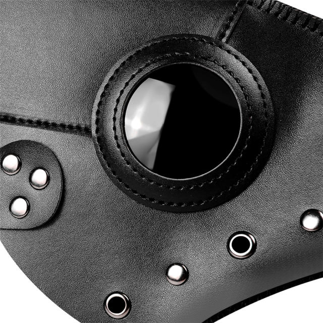 Halloween Costume Props Leather Plague Doctor Headgear PU Medieval Masquerade Mask