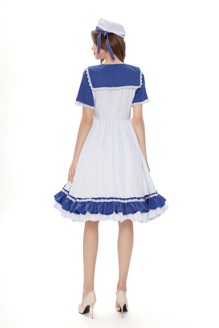 Halloween Lolita Fancy Dresses Carnival Navy Outfits Female Sailor Cosplay Theme Costume