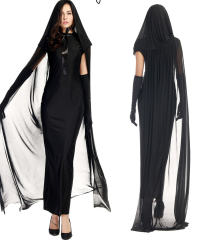 Black Witches Costume Halloween Horror Cosplay Gothic Beauties Fancy Dress