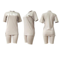 Novelty Women FLEX Tracksuits Letter Print Trendy Clothing Hiphop Streetwear