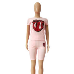 Fashion Women Tracksuits Short Sleeve Summer Trendy Clothing
