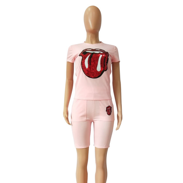 Fashion Women Tracksuits Short Sleeve Summer Trendy Clothing