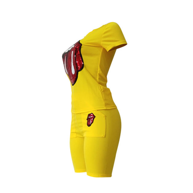 Fashion Women Tracksuits Short Sleeve Summer Trendy Clothing