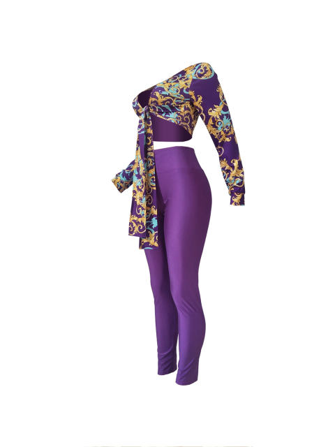 Women Casual Two Piece Pants Summer Long Sleeve Cardigan