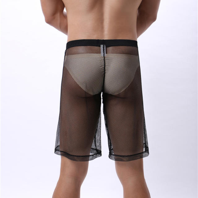 Men Summer Knee Length Pants Performance Fetish Mesh Clothing PQA4-55A