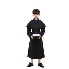 Halloween Choir Theme Costume Child Church Priest Fancy Clothing PQPS89176