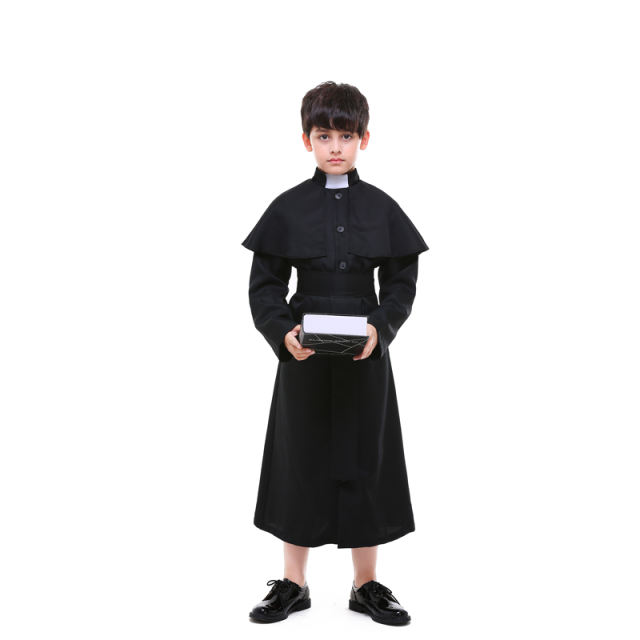 Halloween Choir Theme Costume Child Church Priest Fancy Clothing PQPS89176