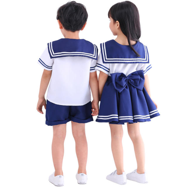 Children's School Uniform JK Costumes Naval Collar Kid Sailor Suit PQPS9113