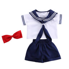 Children's School Uniform JK Costumes Naval Collar Kid Sailor Suit PQPS9113