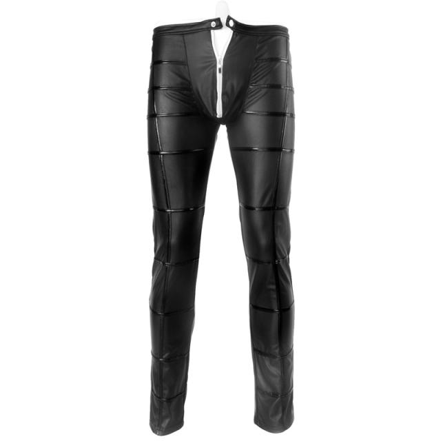 Men Sexy Faux Leather Pants Performance Skinny Clothing PQX6003