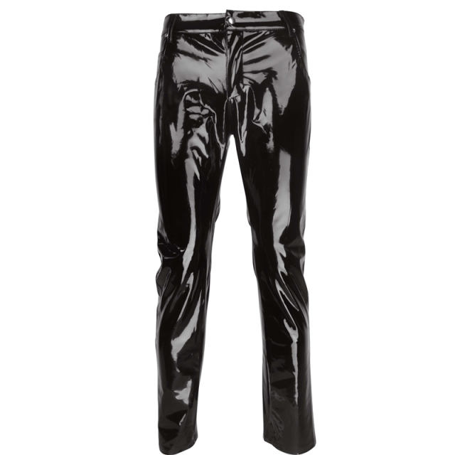 Wet Look Patent Leather Men's PU Trousers PQXX6005