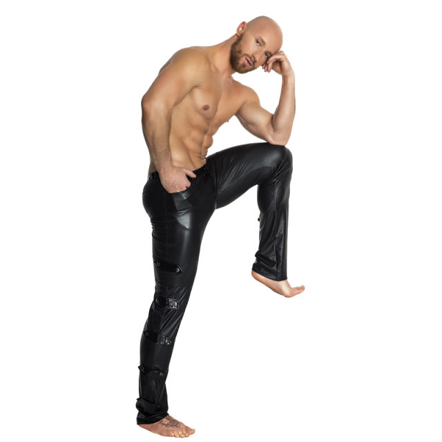 Men's Sexy Faux Leather Pants Performance Clothing PQXX6007