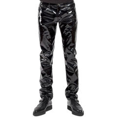Wet Look Patent Leather Men's PU Trousers PQXX6005