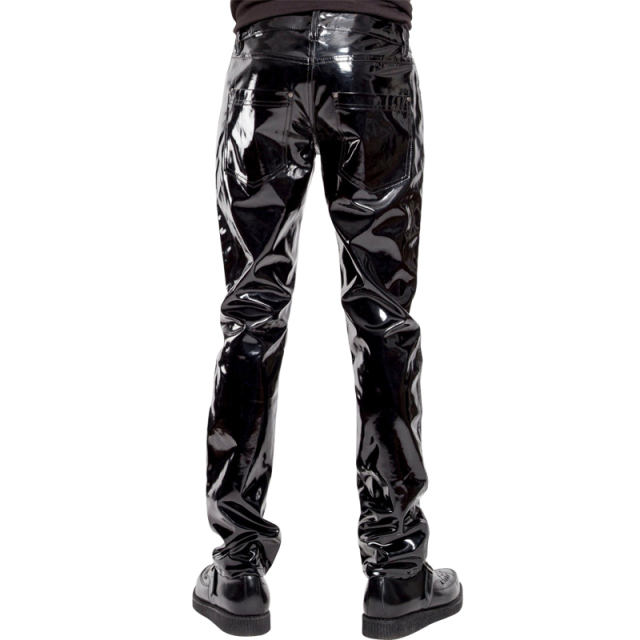 Wet Look Patent Leather Men's PU Trousers PQXX6005