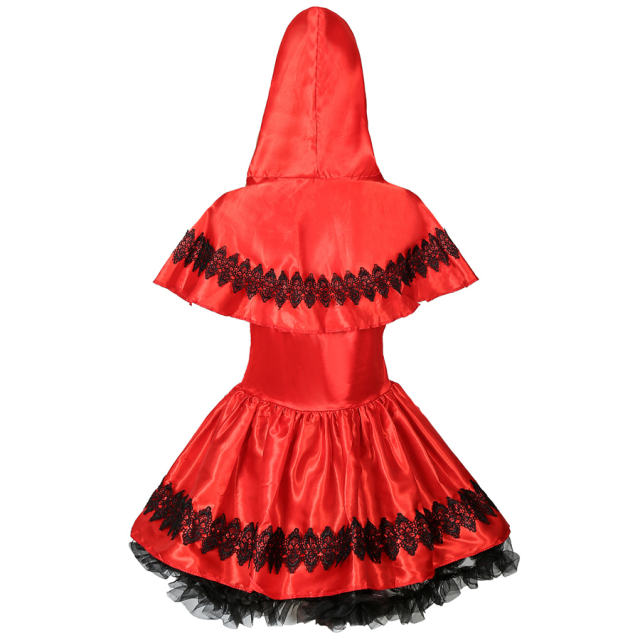 Little Red Riding Hood Fancy Dress Winter Fairy Tale Cosplay Costume PQMR248