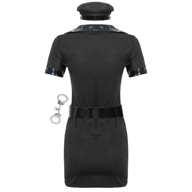 Halloween Police Costume Carnival Fancy Dress for Women PQMR059