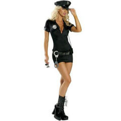 Halloween Police Costume Carnival Fancy Dress for Women PQMR059