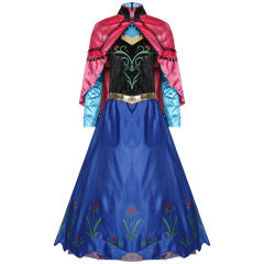 Anna Princess Fancy Dresses Girl Carnival Cosplay Blue Dress PQMR1732