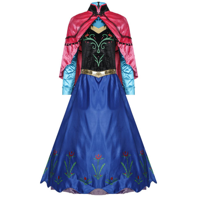 Anna Princess Fancy Dresses Girl Carnival Cosplay Blue Dress PQMR1732