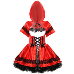 Little Red Riding Hood Fancy Dress Winter Fairy Tale Cosplay Costume PQMR248