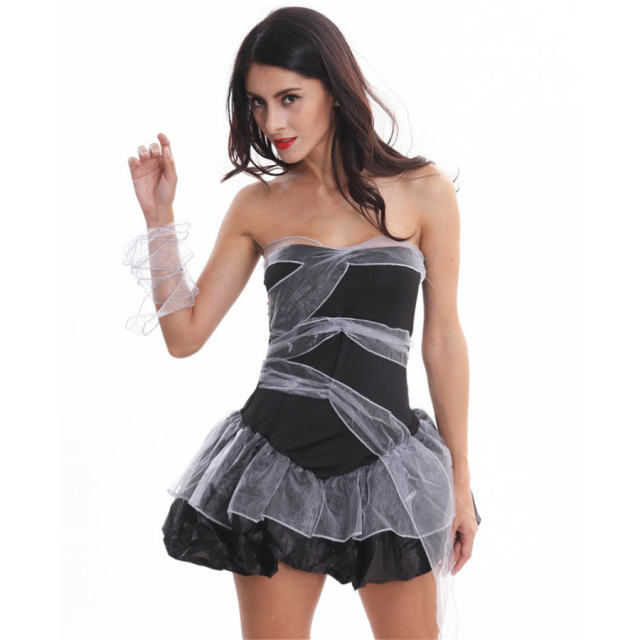 Halloween Demon Vampire Zombie Ghost Bride Costume Cosplay Fancy Dress PQMR159
