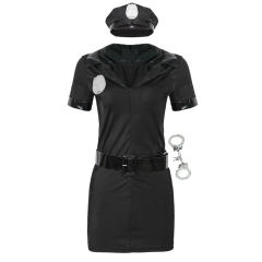 Halloween Police Costume Carnival Fancy Dress for Women PQMR059