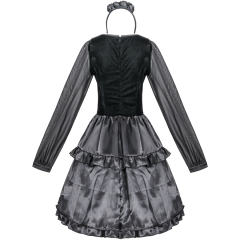 Halloween WomenBlack Vampire Costume Sexy Devils Bride Fancy Dress PQMR9090