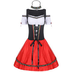 Carnival Beer Girl Uniform Mardi Gras Bavarian Dress for Women PQMR8032