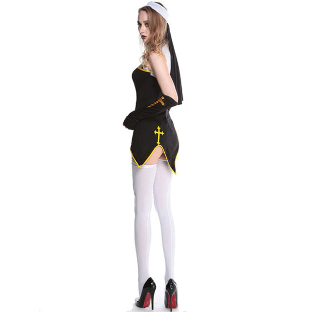 Halloween Monasticism Outfits Sexy Nun Costume For Women PQMR89168B