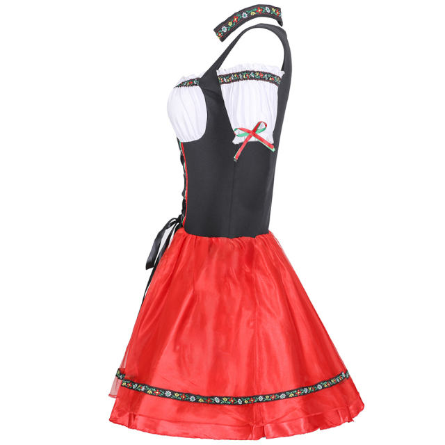 Carnival Beer Girl Uniform Mardi Gras Bavarian Dress for Women PQMR8032