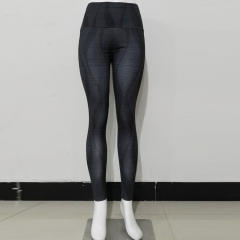 High Waist Activewear Women Streak Printed Exercise Yoga Outfits PQHY212B