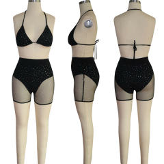Women Bikini Tops Two Piece Short Pants Plus Size Trendy Clothing PQQM3694
