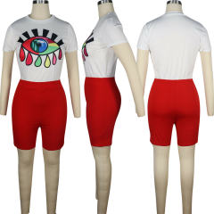 Women Sport Tracksuits Hip Pop Streetwear Summer Trendy Clothing PQQM3693